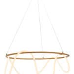 Modern Brass Ceiling Lamp with Adjustable LED Tube Design