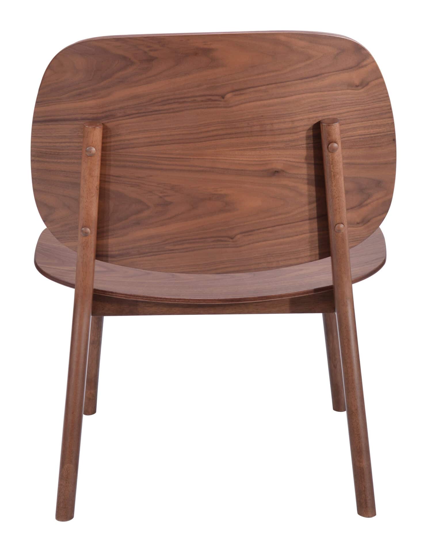 Mid-Century Modern Walnut Lounge Chair with Wooden Frame and Seat 6 Mid-Century Modern Walnut Lounge Chair with Wooden Frame and Seat - Image 6
