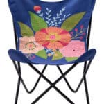 Multicolor Boho Accent Chair with Steel Frame and Cotton Seat 12 Multicolor Boho Accent Chair with Steel Frame and Cotton Seat