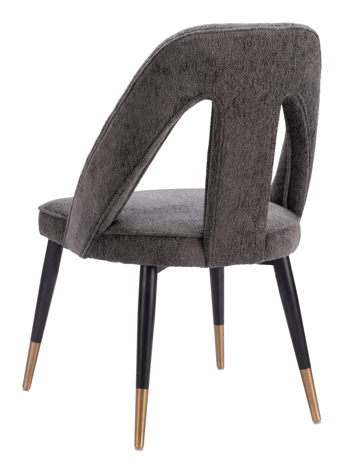 Gray Artus Dining Chair with Plush Teddy Fabric and Steel Frame 7 Gray Artus Dining Chair with Plush Teddy Fabric and Steel Frame - Image 7