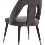 Gray Artus Dining Chair with Plush Teddy Fabric and Steel Frame 17 Gray Artus Dining Chair with Plush Teddy Fabric and Steel Frame