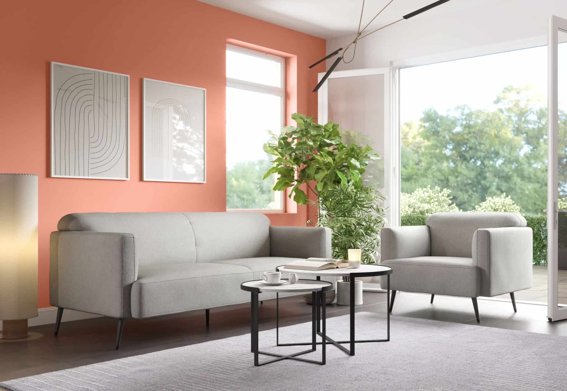 Light Gray Armchair with Modern Design and Pine Wood Legs 2 Light Gray Armchair with Modern Design and Pine Wood Legs - Image 2