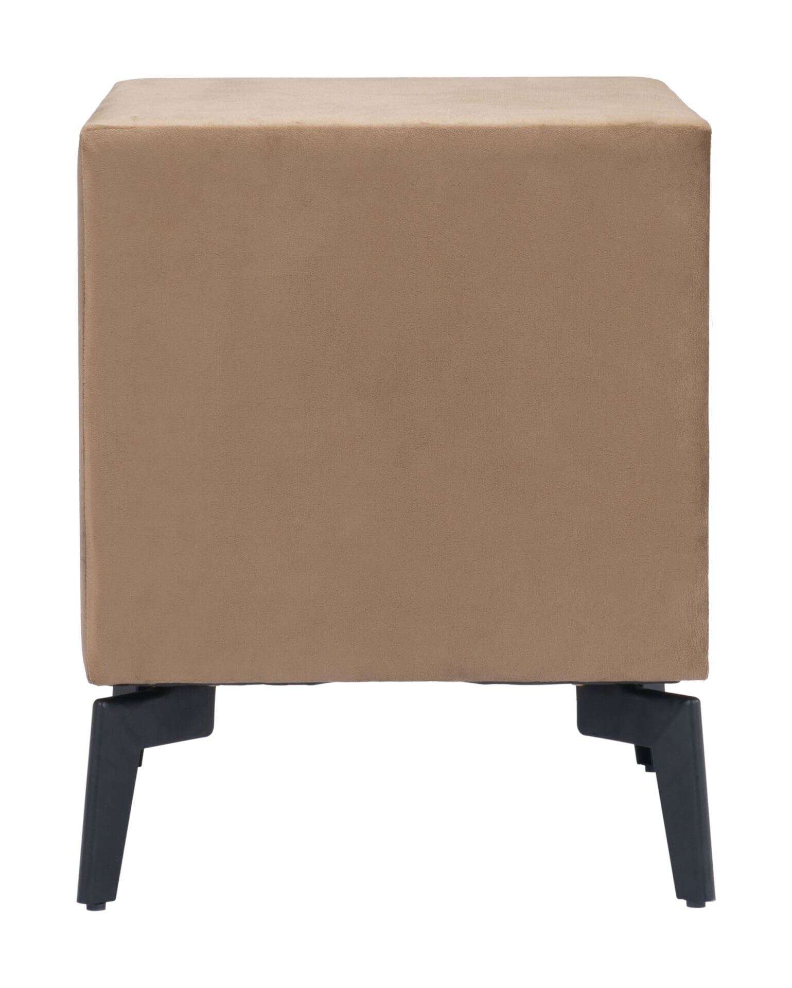 Modern Brown Side Table with Two Drawers and Steel Frame 3 Modern Brown Side Table with Two Drawers and Steel Frame - Image 3
