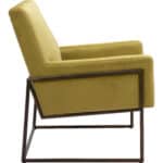 Olive Green Velvet Accent Chair with Steel Legs 11 Olive Green Velvet Accent Chair with Steel Legs