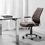 Espresso Low Back Office Chair with Adjustable Height and Tilt