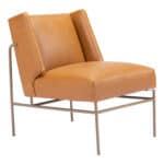 Modern Brown Faux Leather Accent Chair with Steel Base 15 Modern Brown Faux Leather Accent Chair with Steel Base