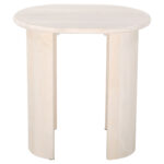 Natural White-Washed Acacia Wood Oval End Table with Durable Design 11 Natural White-Washed Acacia Wood Oval End Table with Durable Design