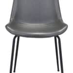 Gray Mid-Century Modern Faux Leather Dining Chair (Set of 2) 12 Gray Mid-Century Modern Faux Leather Dining Chair (Set of 2)