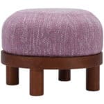Purple Ottoman with Wood Frame and Soft Cushion 11 Purple Ottoman with Wood Frame and Soft Cushion