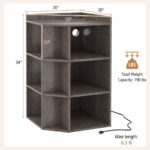 3-Tier Corner Cabinet with Charging Station for Small Spaces