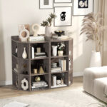 3-Tier Corner Cabinet with Charging Station for Small Spaces