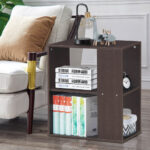 3 Tier End Table with Open Storage Shelves, Compact Design