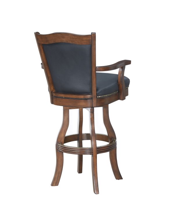 30 Inch Leather Nail Head Swivel Bar Stool 2 1