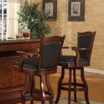 30-Inch Leather Nail Head Swivel Bar Stool