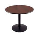 30-Inch Tall Black Table with Reversible 30-Inch Black/Dark Cherry Round Top and Round Footed 22-Inch Base