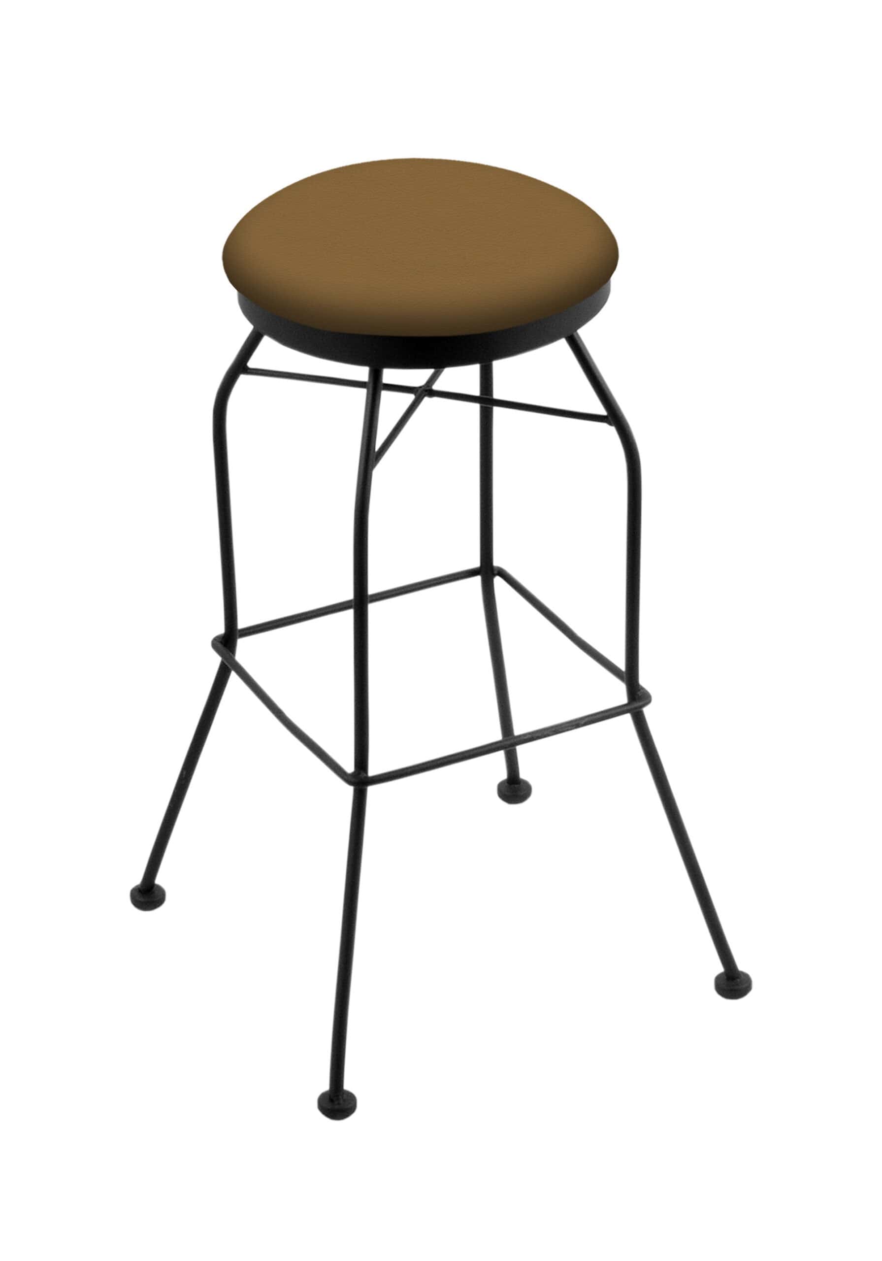 30-Inch Backless Bar Stool with Steel Frame, Black Wrinkle Finish, Canter Saddle Seat, and Wireframe Base 4 30-Inch Backless Bar Stool with Steel Frame, Black Wrinkle Finish, Canter Saddle Seat, and Wireframe Base