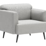 Light Gray Armchair with Modern Design and Pine Wood Legs 12 Light Gray Armchair with Modern Design and Pine Wood Legs