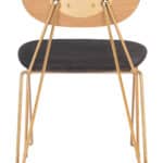 Gray Velvet Dining Chair with Gold Steel Legs (Set of 2) 15 Gray Velvet Dining Chair with Gold Steel Legs (Set of 2)