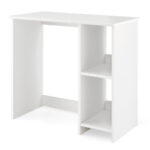 Compact White Home Office Desk with 2 Shelves 11 Compact White Home Office Desk with 2 Shelves