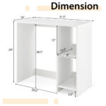 Compact White Home Office Desk with 2 Shelves 12 Compact White Home Office Desk with 2 Shelves