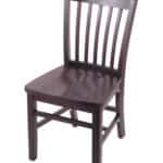 Hampton 18-Inch Wood Chair with Dark Cherry Finish, Dark Cherry Wood Seat, and Jailhouse Back