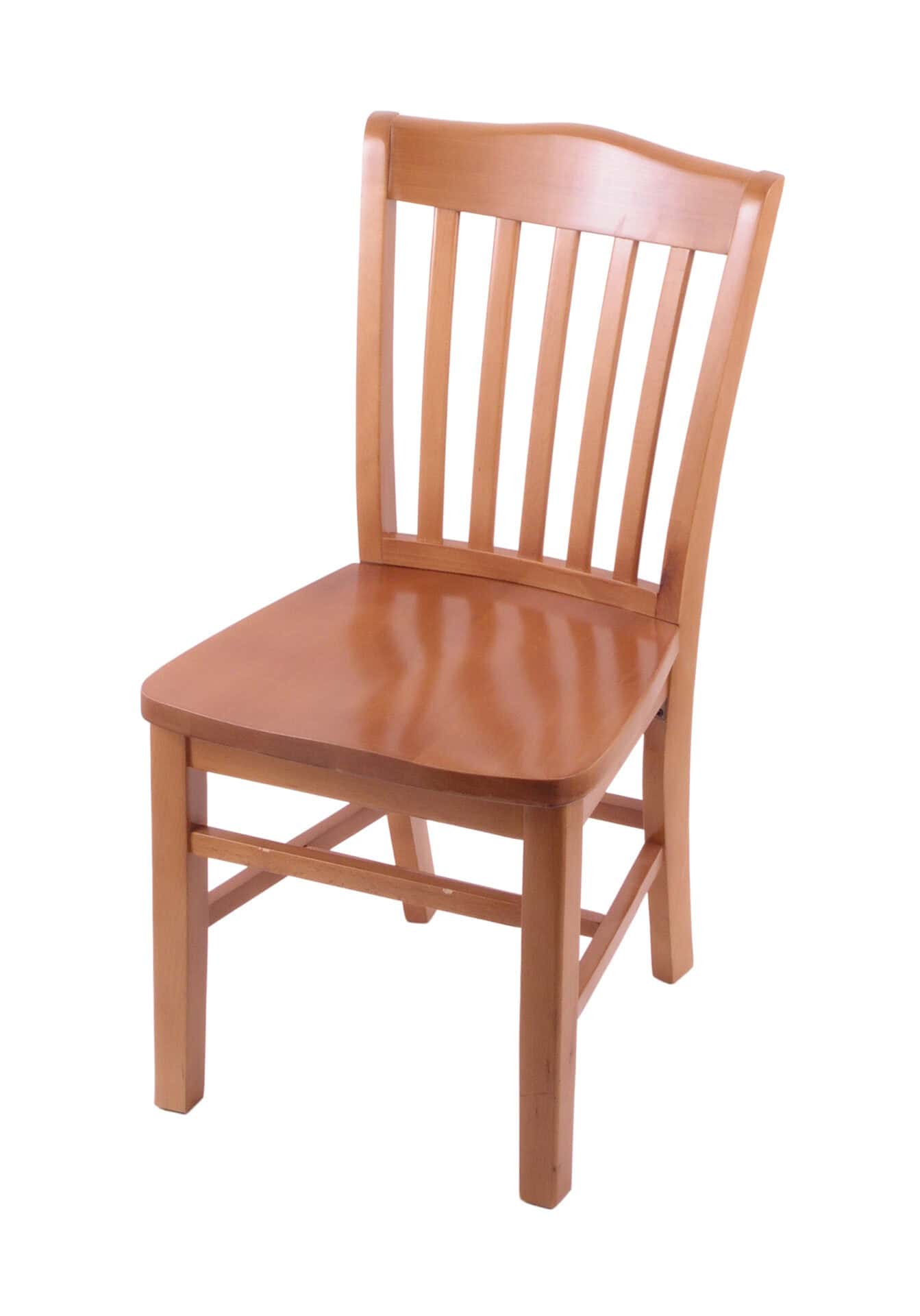 Hampton 18-Inch Wood Chair with Medium Finish, Medium Wood Seat, and Jailhouse Back 1 Hampton 18-Inch Wood Chair with Medium Finish, Medium Wood Seat, and Jailhouse Back