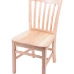 Hampton 18-Inch Wood Chair with Natural Finish, Natural Wood Seat, and Jailhouse Back