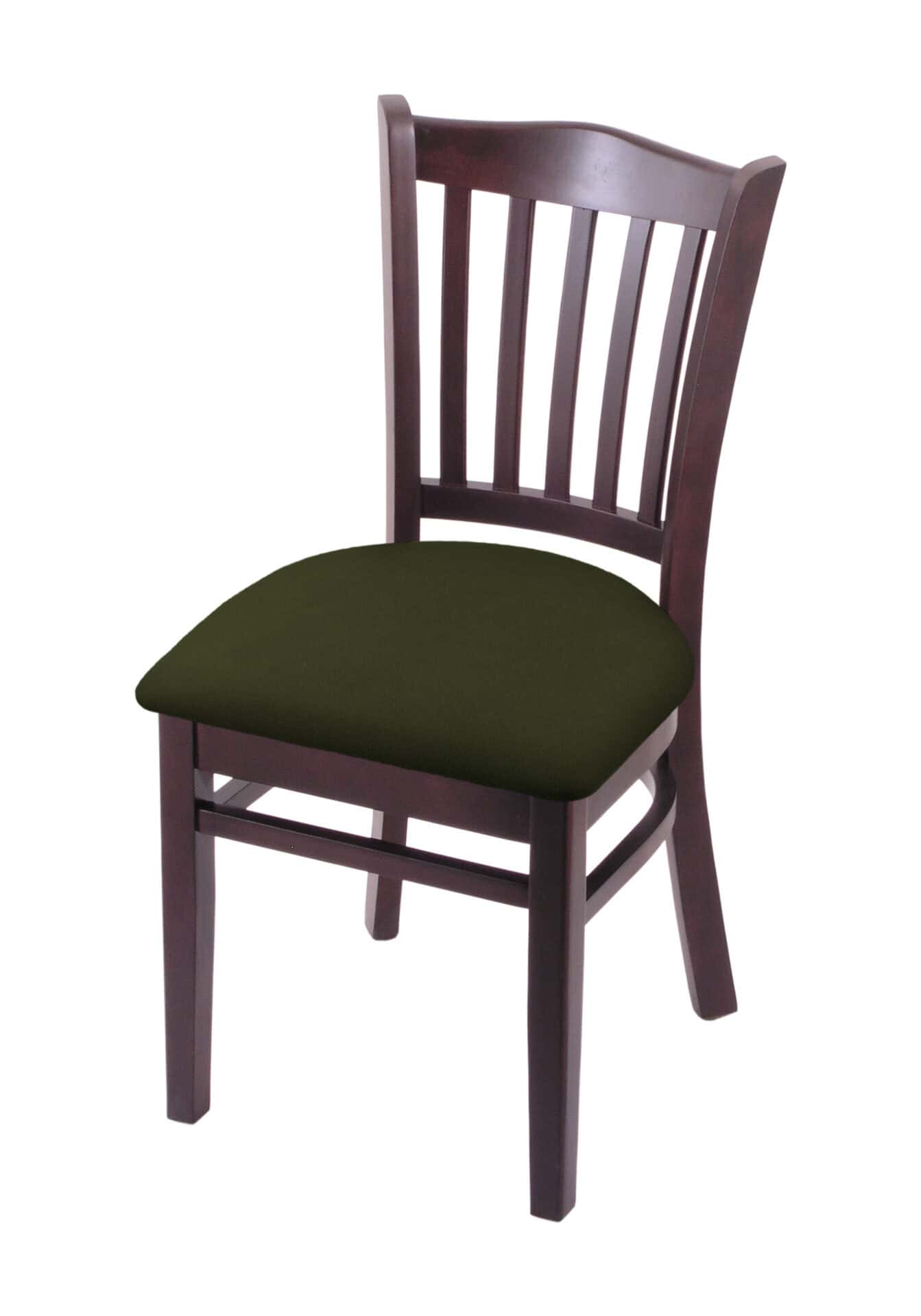 Hampton 18-Inch Wood Chair with Dark Cherry Finish, Canter Pine 2.5-Inch Cushion Seat Seat, and Jailhouse Back 1 Hampton 18-Inch Wood Chair with Dark Cherry Finish, Canter Pine 2.5-Inch Cushion Seat Seat, and Jailhouse Back