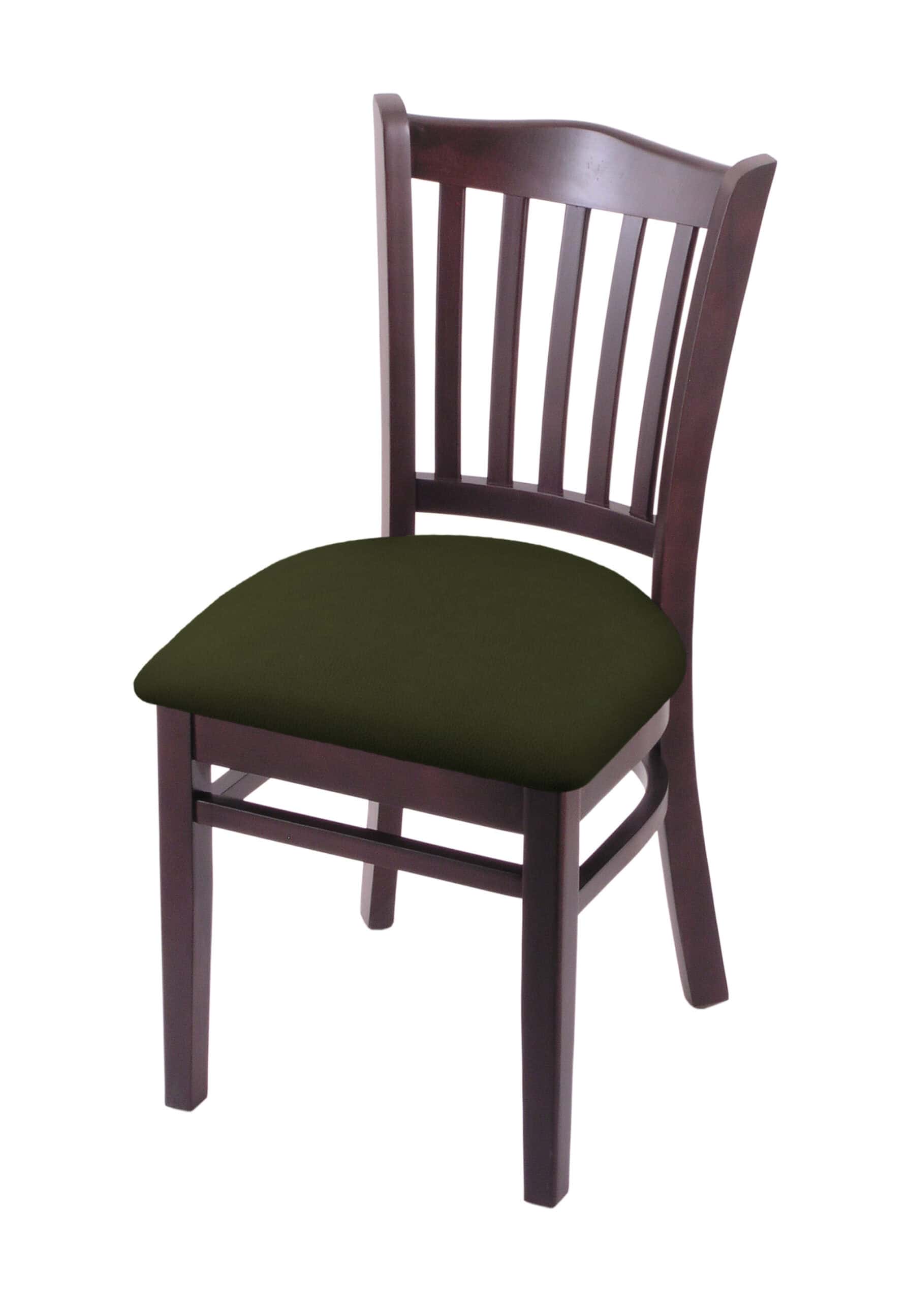 Hampton 18-Inch Wood Chair with Dark Cherry Finish, Canter Pine 2.5-Inch Cushion Seat Seat, and Jailhouse Back 3 Hampton 18-Inch Wood Chair with Dark Cherry Finish, Canter Pine 2.5-Inch Cushion Seat Seat, and Jailhouse Back