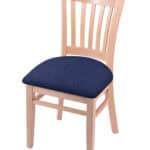 Hampton 18-Inch Wood Chair with Natural Finish, Graph Anchor 2.5-Inch Cushion Seat Seat, and Jailhouse Back