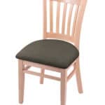 Hampton 18-Inch Wood Chair with Natural Finish, Graph Chalice 2.5-Inch Cushion Seat Seat, and Jailhouse Back