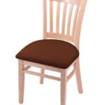 Hampton 18-Inch Wood Chair with Natural Finish, Rein Adobe 2.5-Inch Cushion Seat Seat, and Jailhouse Back