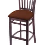 Hampton 25-Inch Wood Counter Stool with Dark Cherry Finish, Rein Adobe 2.5-Inch Cushion Seat Seat, and Jailhouse Back