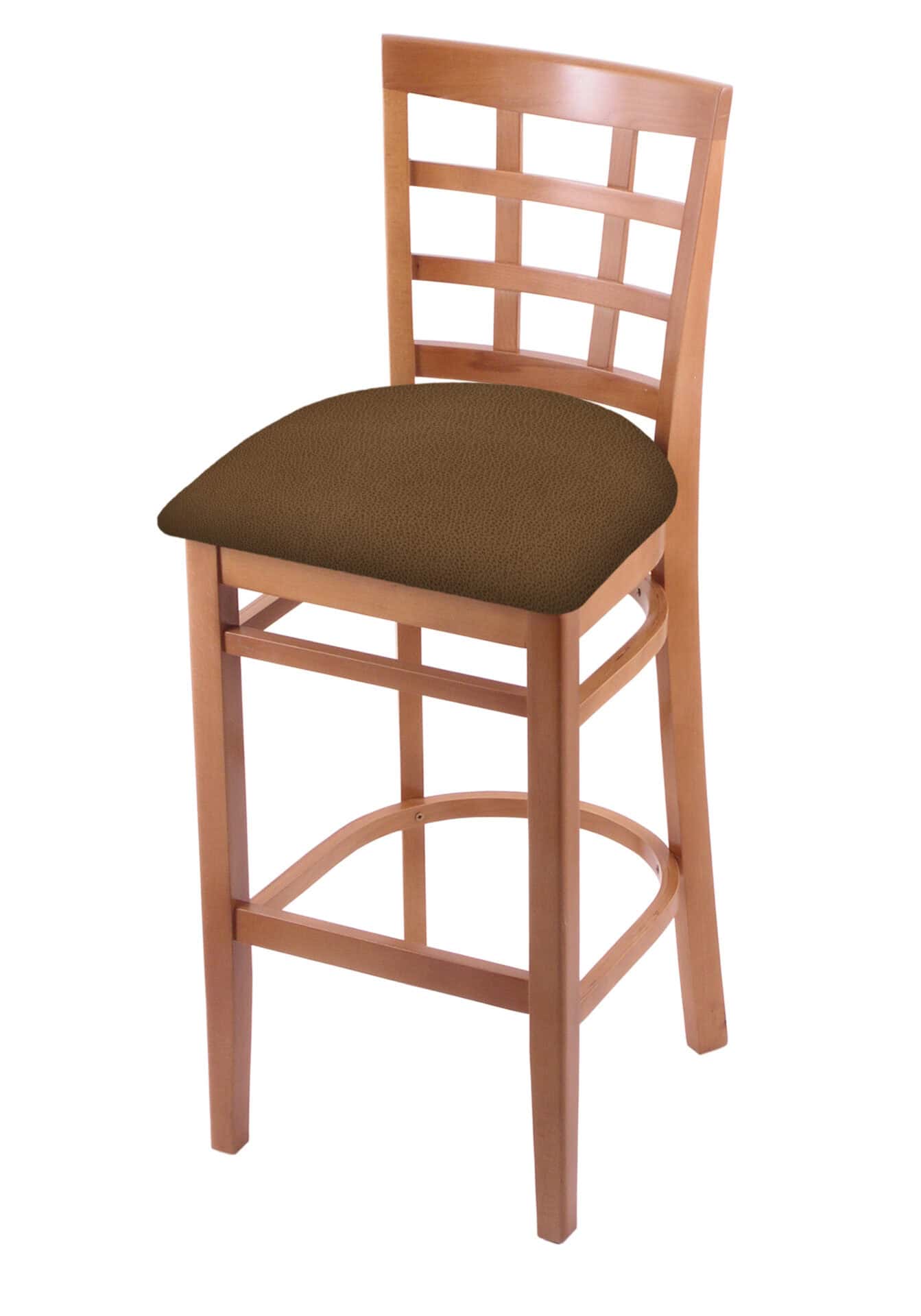 Hampton 30-Inch Wood Bar Stool with Medium Finish, Rein Thatch Wood Seat, and Grid Back 1 Hampton 30-Inch Wood Bar Stool with Medium Finish, Rein Thatch Wood Seat, and Grid Back
