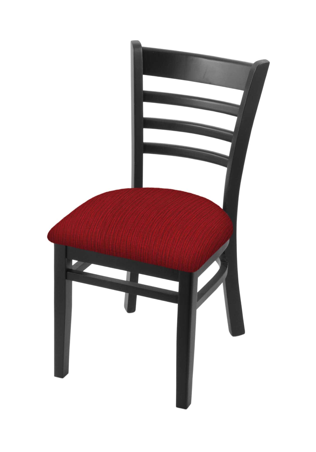 Hampton 18-Inch Wood Chair with Black Finish, Graph Ruby Wood Seat, and Ladder Back 1 Hampton 18-Inch Wood Chair with Black Finish, Graph Ruby Wood Seat, and Ladder Back