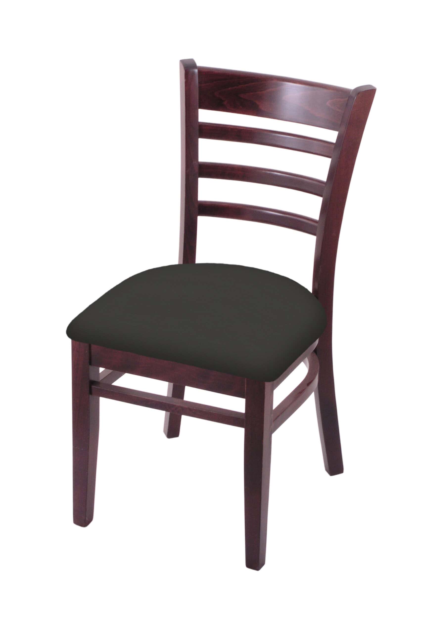 Hampton 18-Inch Wood Chair with Dark Cherry Finish, Canter Iron Wood Seat, and Ladder Back 4 Hampton 18-Inch Wood Chair with Dark Cherry Finish, Canter Iron Wood Seat, and Ladder Back