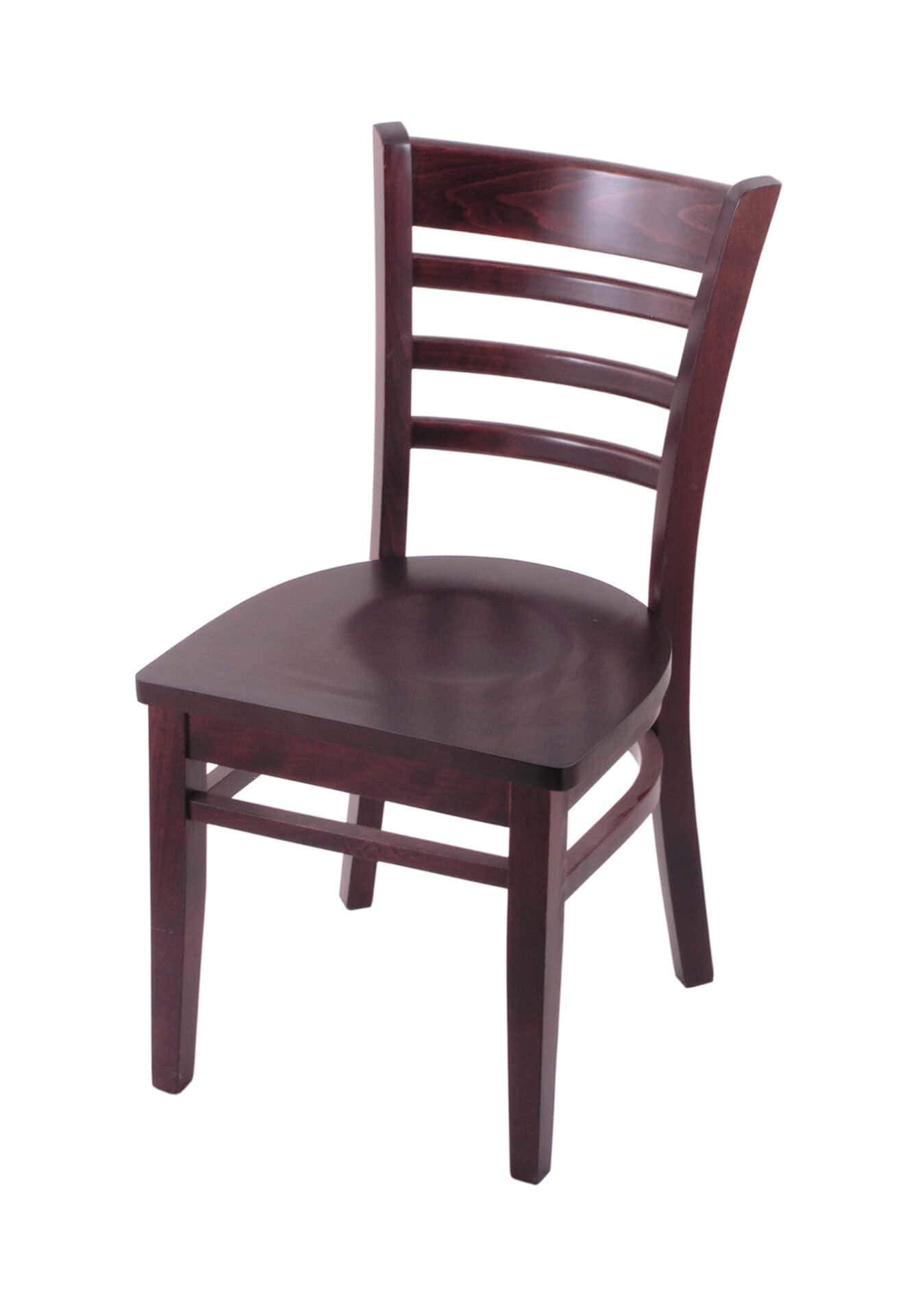 Hampton 18-Inch Wood Chair with Dark Cherry Finish, Dark Cherry Wood Seat, and Ladder Back 1 Hampton 18-Inch Wood Chair with Dark Cherry Finish, Dark Cherry Wood Seat, and Ladder Back