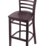 Hampton 30-Inch Wood Bar Stool with Dark Cherry Finish, Dark Cherry Wood Seat, and Ladder Back 4 Hampton 30-Inch Wood Bar Stool with Dark Cherry Finish, Dark Cherry Wood Seat, and Ladder Back