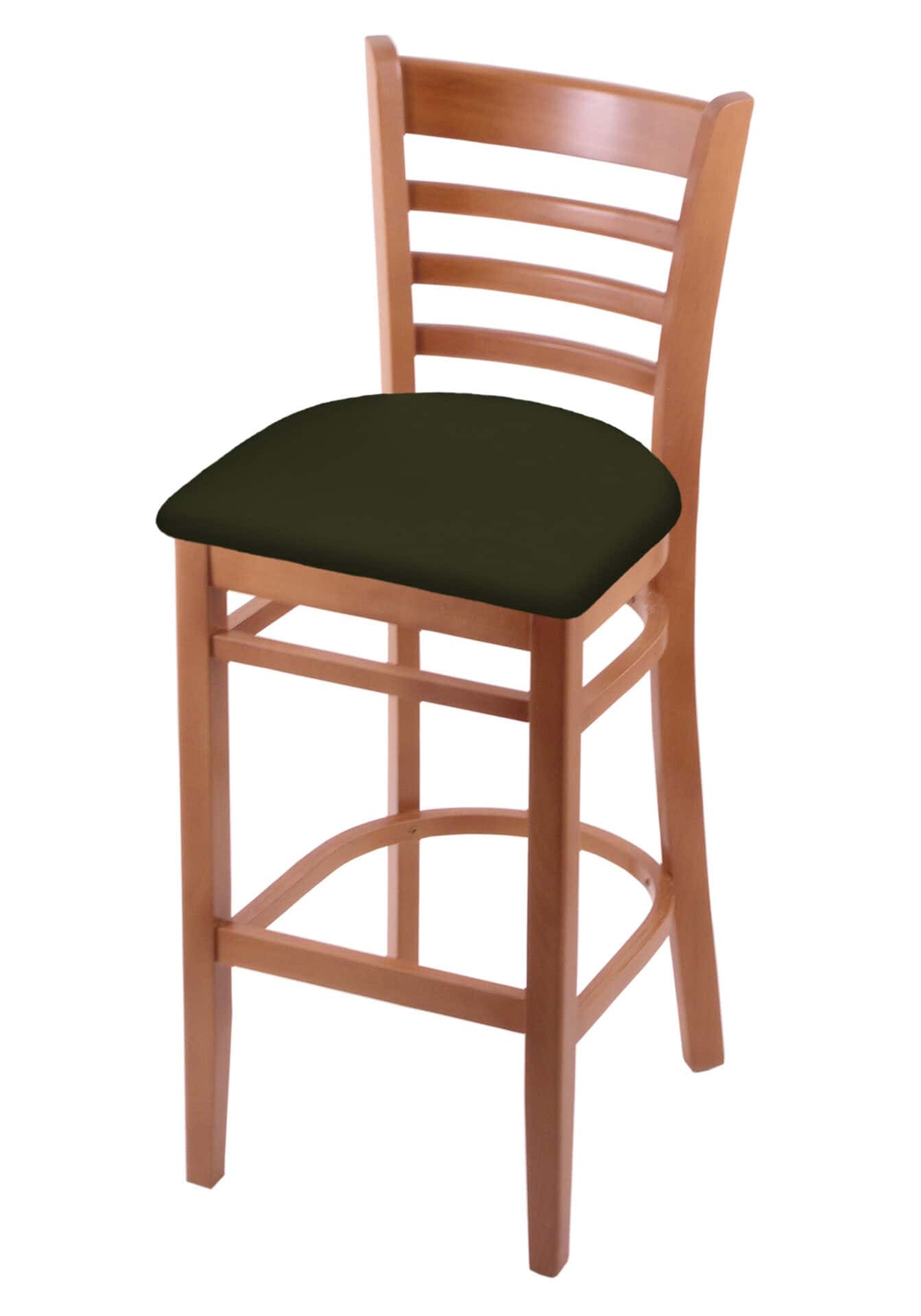 Hampton 30-Inch Wood Bar Stool with Medium Finish, Canter Pine Wood Seat, and Ladder Back 1 Hampton 30-Inch Wood Bar Stool with Medium Finish, Canter Pine Wood Seat, and Ladder Back