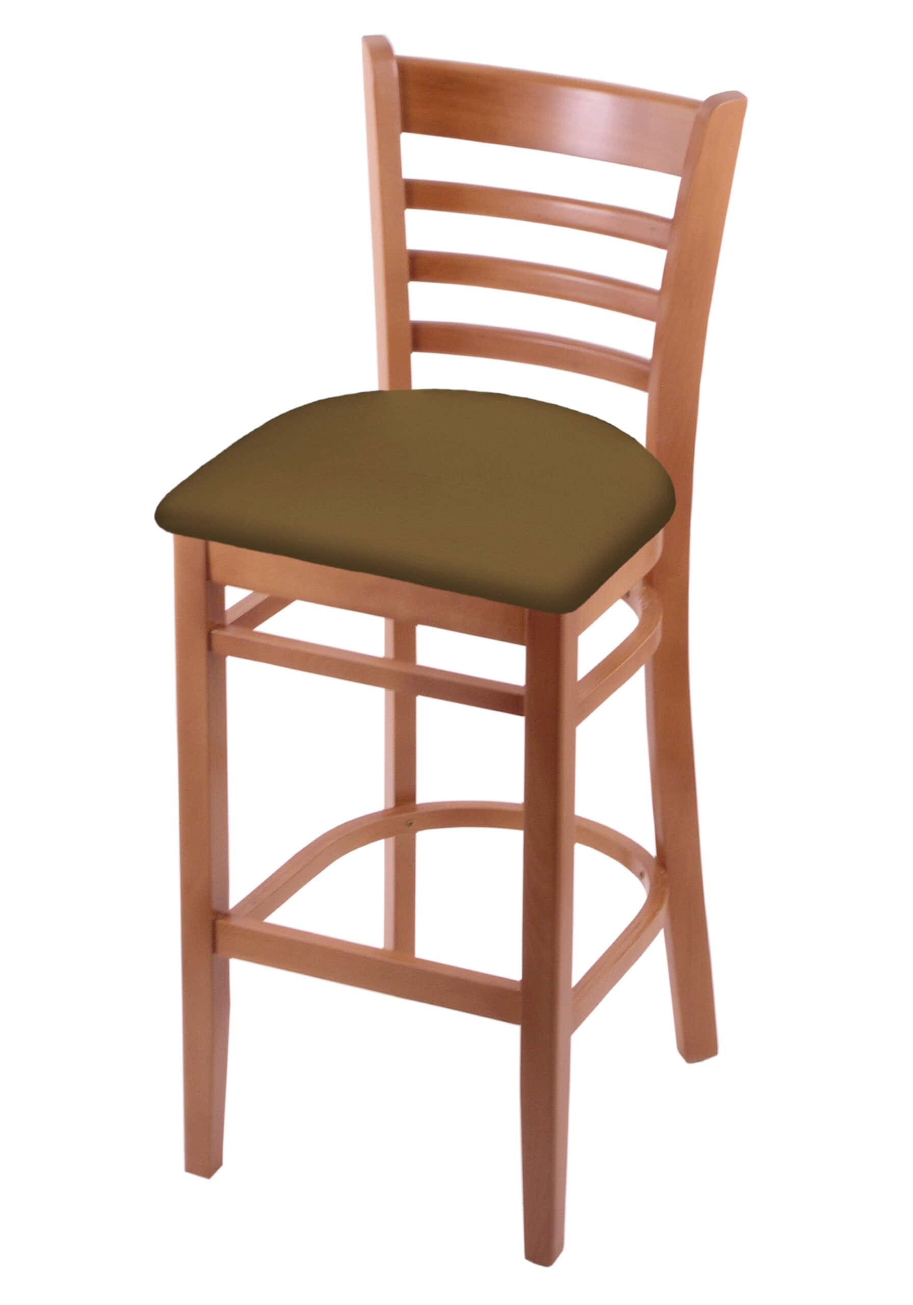 Hampton 30-Inch Wood Bar Stool with Medium Finish, Canter Saddle Wood Seat, and Ladder Back 4 Hampton 30-Inch Wood Bar Stool with Medium Finish, Canter Saddle Wood Seat, and Ladder Back
