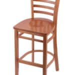 Hampton 30-Inch Wood Bar Stool with Medium Finish, Medium Wood Seat, and Ladder Back 4 Hampton 30-Inch Wood Bar Stool with Medium Finish, Medium Wood Seat, and Ladder Back