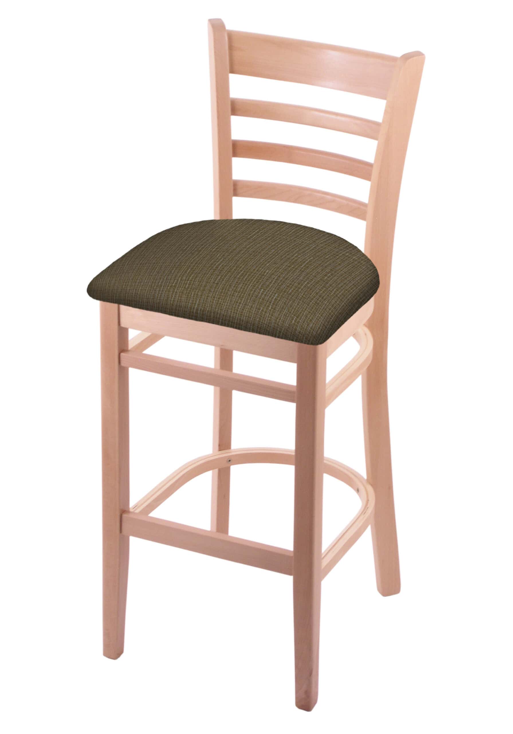 Hampton 30-Inch Wood Bar Stool with Natural Finish, Graph Cork Wood Seat, and Ladder Back 4 Hampton 30-Inch Wood Bar Stool with Natural Finish, Graph Cork Wood Seat, and Ladder Back
