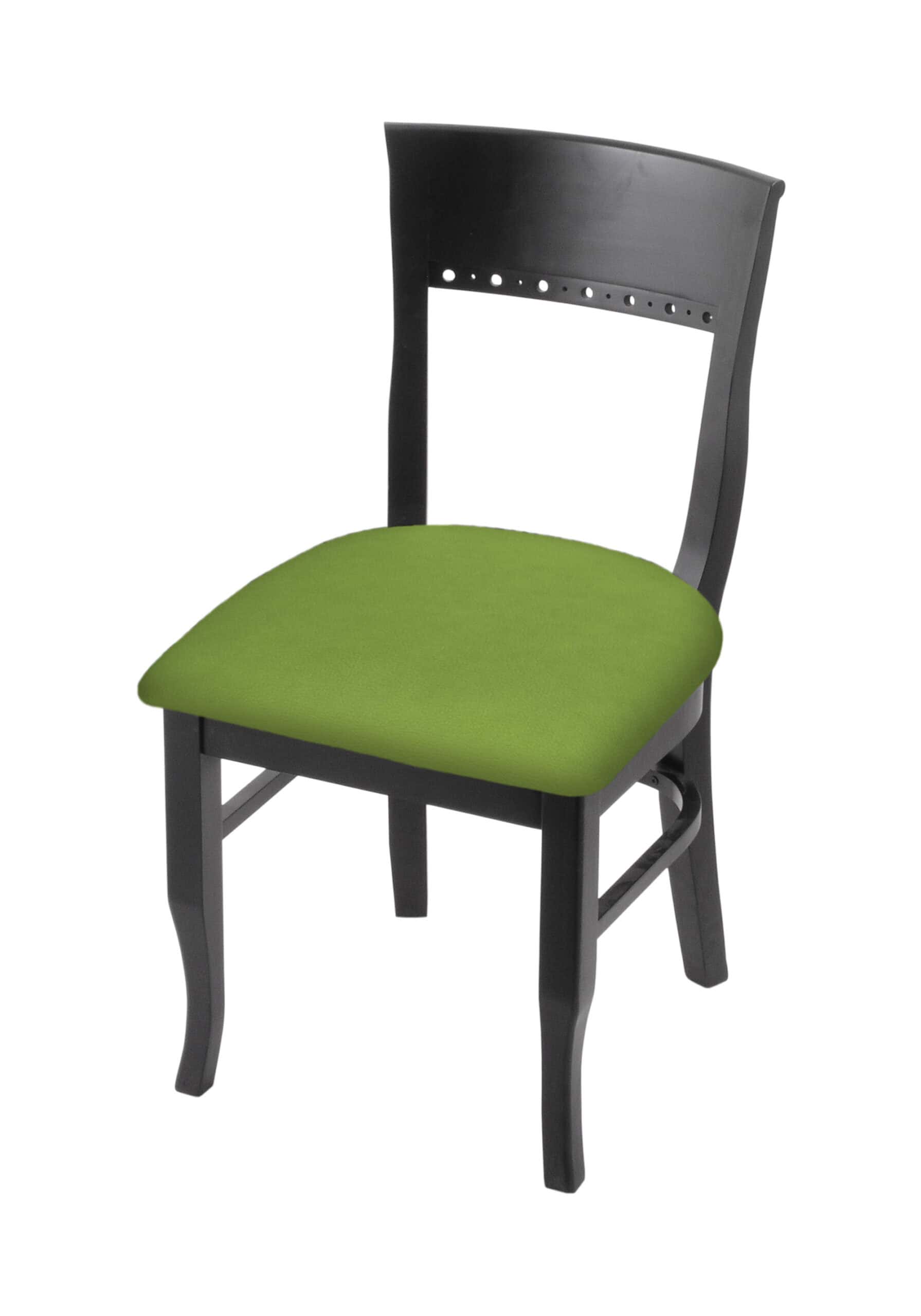 Hampton 18-Inch Wood Chair with Black Finish, Canter Kiwi Green Wood Seat, and Curved Decorative Back 3 Hampton 18-Inch Wood Chair with Black Finish, Canter Kiwi Green Wood Seat, and Curved Decorative Back