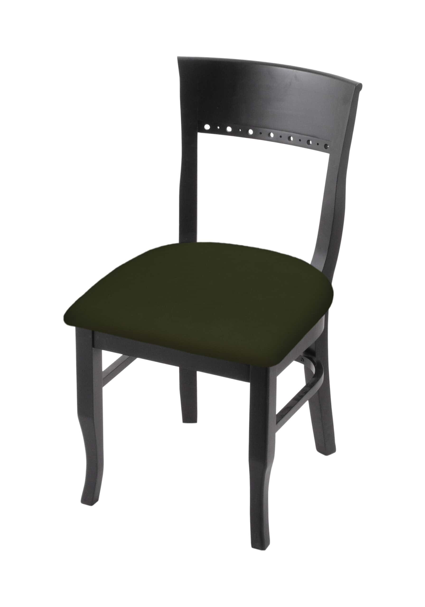 Hampton 18-Inch Wood Chair with Black Finish, Canter Pine Wood Seat, and Curved Decorative Back 3 Hampton 18-Inch Wood Chair with Black Finish, Canter Pine Wood Seat, and Curved Decorative Back