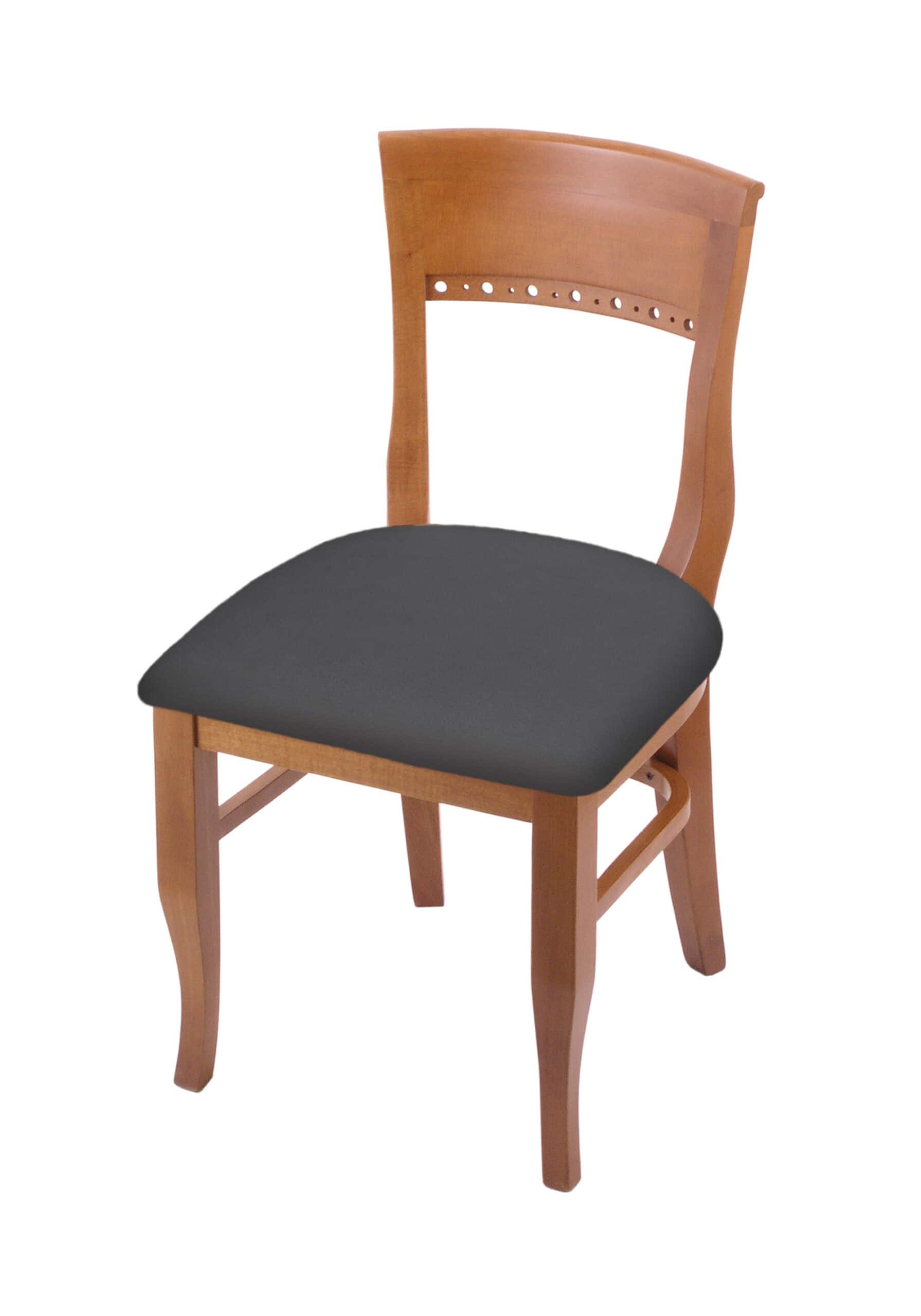 Hampton 18-Inch Wood Chair with Medium Finish, Canter Storm Wood Seat, and Curved Decorative Back 3 Hampton 18-Inch Wood Chair with Medium Finish, Canter Storm Wood Seat, and Curved Decorative Back