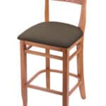 Hampton 30-Inch Wood Bar Stool with Medium Finish, Canter Earth Wood Seat, and Curved Decorative Back 3 Hampton 30-Inch Wood Bar Stool with Medium Finish, Canter Earth Wood Seat, and Curved Decorative Back