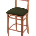 Hampton 30-Inch Wood Bar Stool with Medium Finish, Canter Pine Wood Seat, and Curved Decorative Back 3 Hampton 30-Inch Wood Bar Stool with Medium Finish, Canter Pine Wood Seat, and Curved Decorative Back