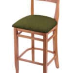 Hampton 30-Inch Wood Bar Stool with Medium Finish, Graph Parrot Wood Seat, and Curved Decorative Back 3 Hampton 30-Inch Wood Bar Stool with Medium Finish, Graph Parrot Wood Seat, and Curved Decorative Back