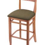 Hampton 30-Inch Wood Bar Stool with Medium Finish, Graph Cork Wood Seat, and Curved Decorative Back 3 Hampton 30-Inch Wood Bar Stool with Medium Finish, Graph Cork Wood Seat, and Curved Decorative Back