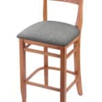 Hampton 30-Inch Wood Bar Stool with Medium Finish, Graph Alpine Wood Seat, and Curved Decorative Back 3 Hampton 30-Inch Wood Bar Stool with Medium Finish, Graph Alpine Wood Seat, and Curved Decorative Back
